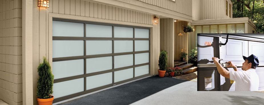 Completed garage door project in Hallandale Beach, Florida